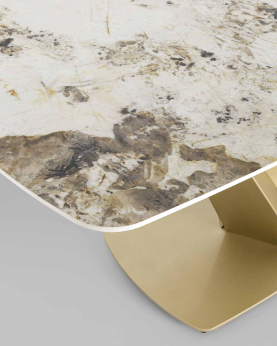 Стол обеденный Аврора 180*90 керамика светлая. Фото №7