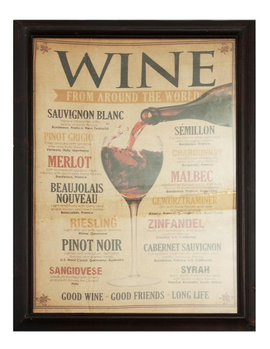 Настенный декор Secret De Maison Вино 2106 (Коричневый). Фото №1