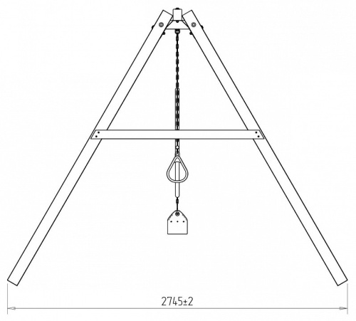 Качели детские Р911-25, коричневый. Фото №8