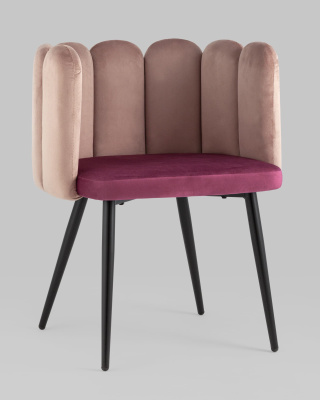 Кресло Карнавал пыльно-розовое/бордо. Фото