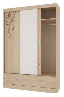 Виктория-1 Шкаф-купе (0.6)  Дуб сонома. Фото