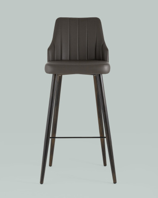 Стул барный Коналл экокожа таупе. Фото