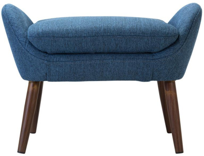 Банкетка-скамейка АРТ ДЕКО велюр синий сталь серебро. Фото №5