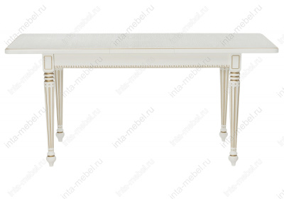 Стол деревянный Леджер слоновая кость / патина золото. Фото №3