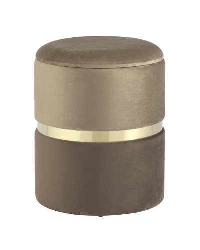 Пуф Кэрри с ящиком велюр коричневый. Фото №1