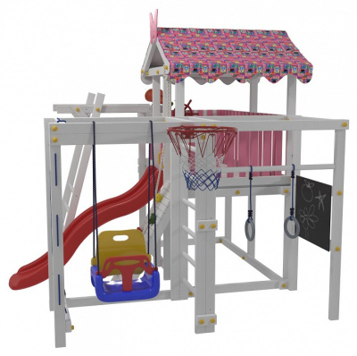 Комплекс игровой ДК1Р, розовый, серый. Фото