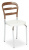 Стул Izmir (Mod.10) металл,,пластик,экокожа , 38x40x89.5см, бело-коричневый (поставляется только по 4 шт). Фото №1