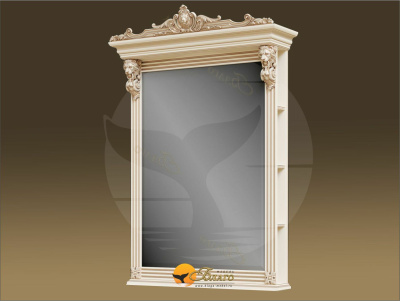 Зеркало с полками над обувницей Б5.4-7. Фото