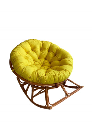 Кресло Папасан-качалка 23/01D с желтой подушкой. Фото №5